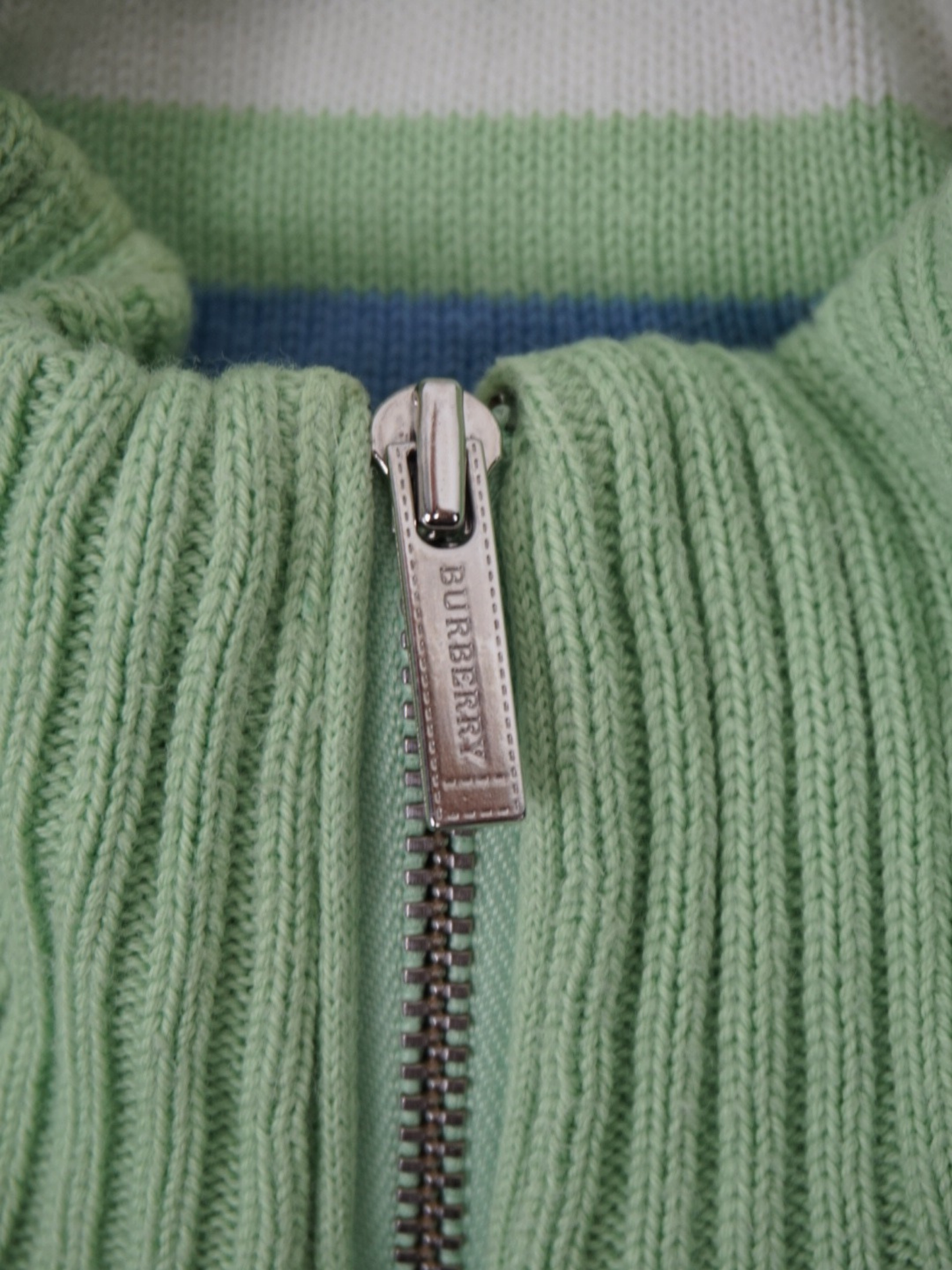 Gilet en maille vert à logo - Burberry