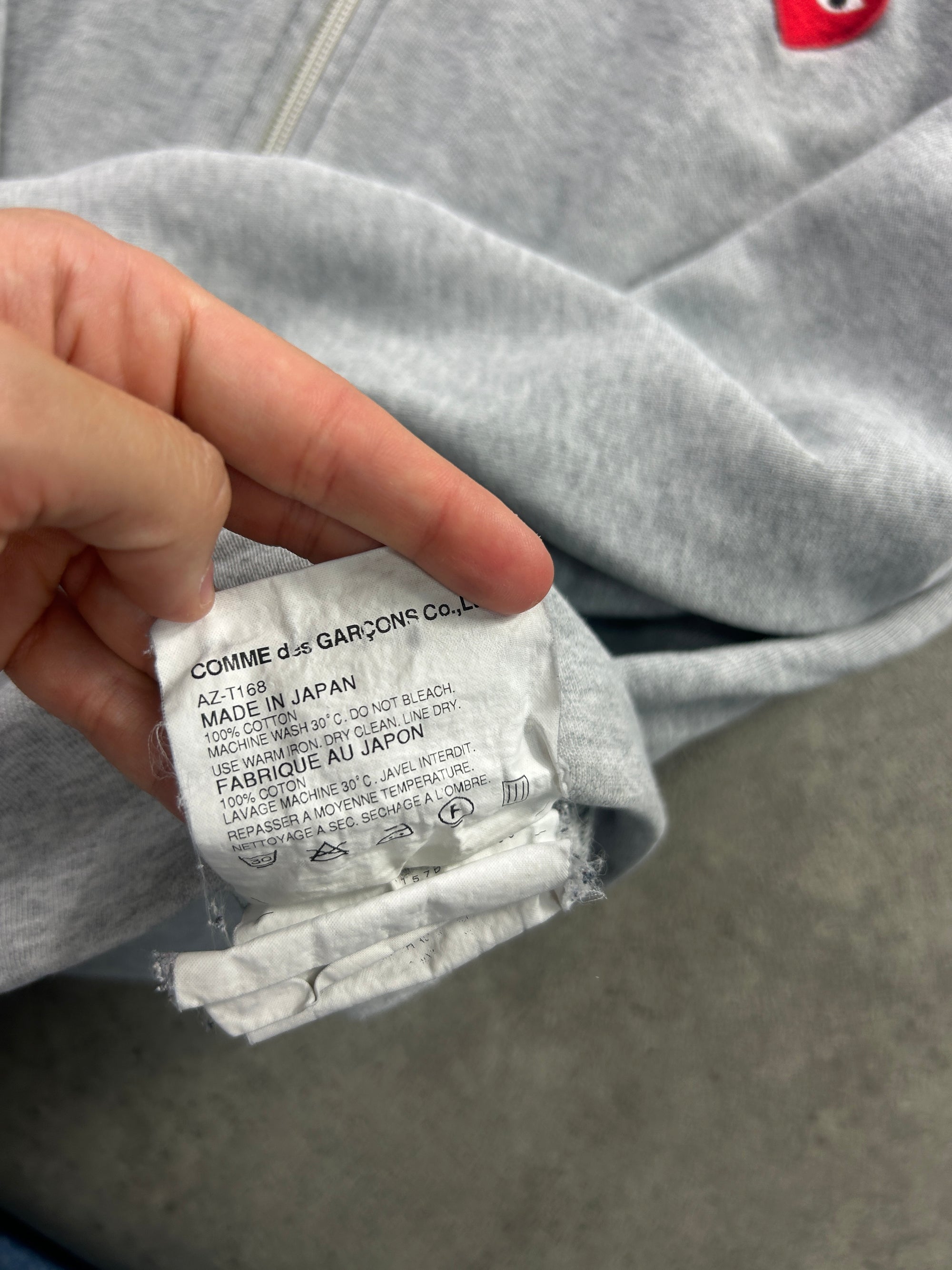 Sweat zippé Comme des Garçons (S)