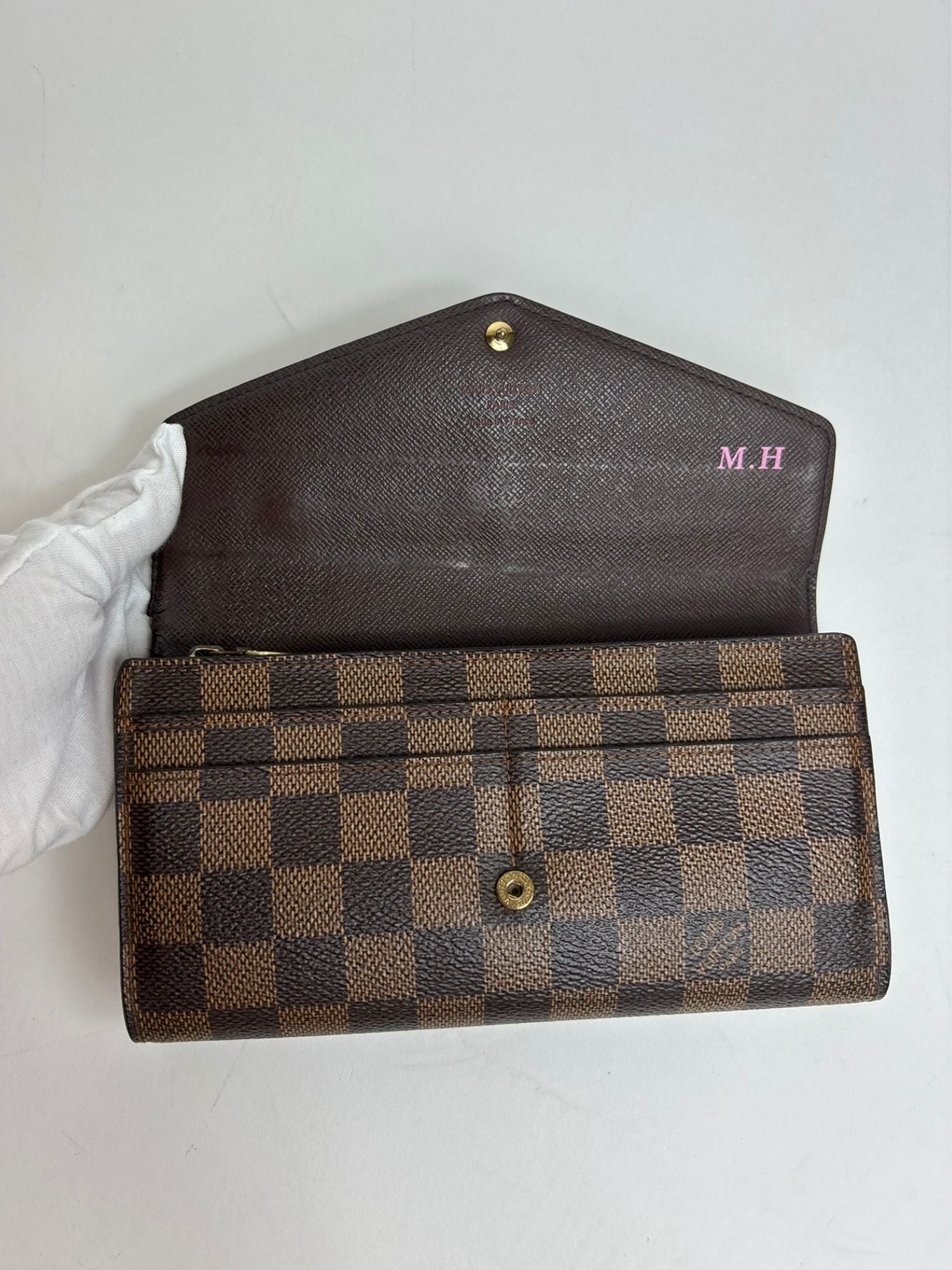 Portefeuille Sarah Damier Ébène Louis Vuitton