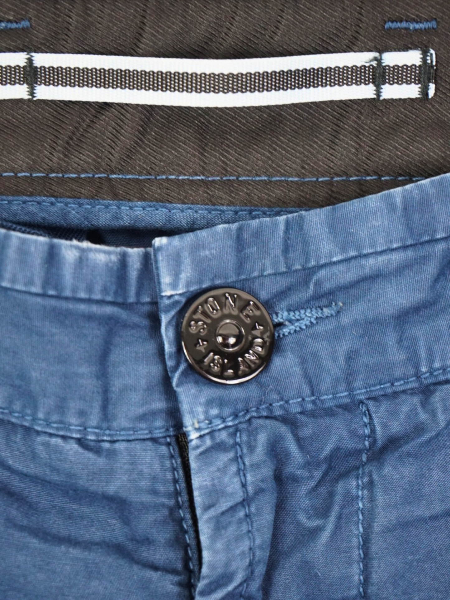 Pantalon bleu style cargo - Stone Island