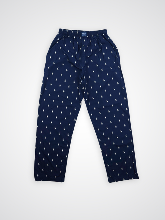 Pantalon multilogos bleu marine - Ralph Lauren