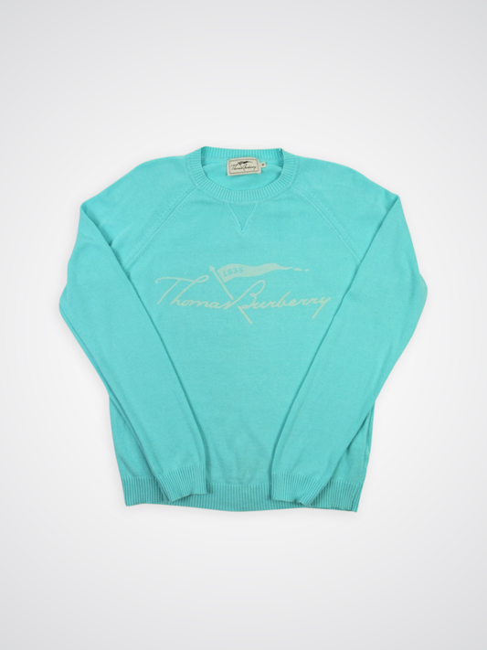 Pull fin cyan - Thomas Burberry