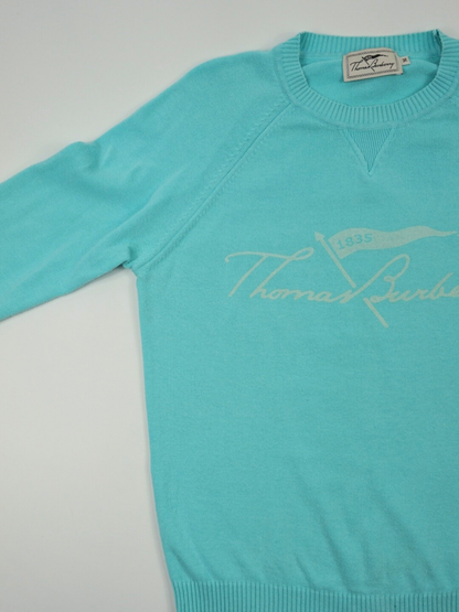 Pull fin cyan - Thomas Burberry