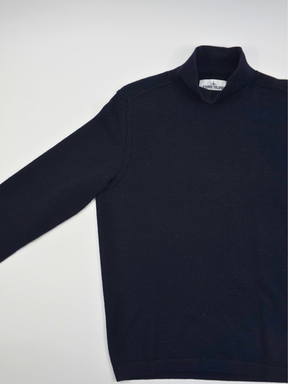 Pull col roulé bleu marine - Stone Island