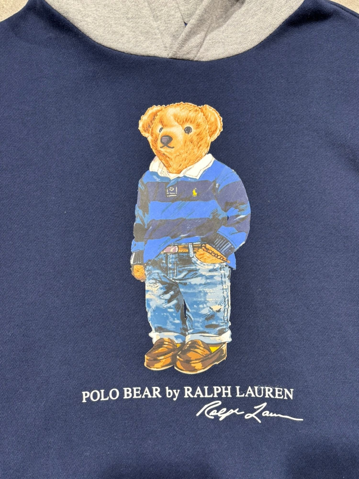 Sweat Ralph Lauren Bear bleu (XL 18/20 - S)