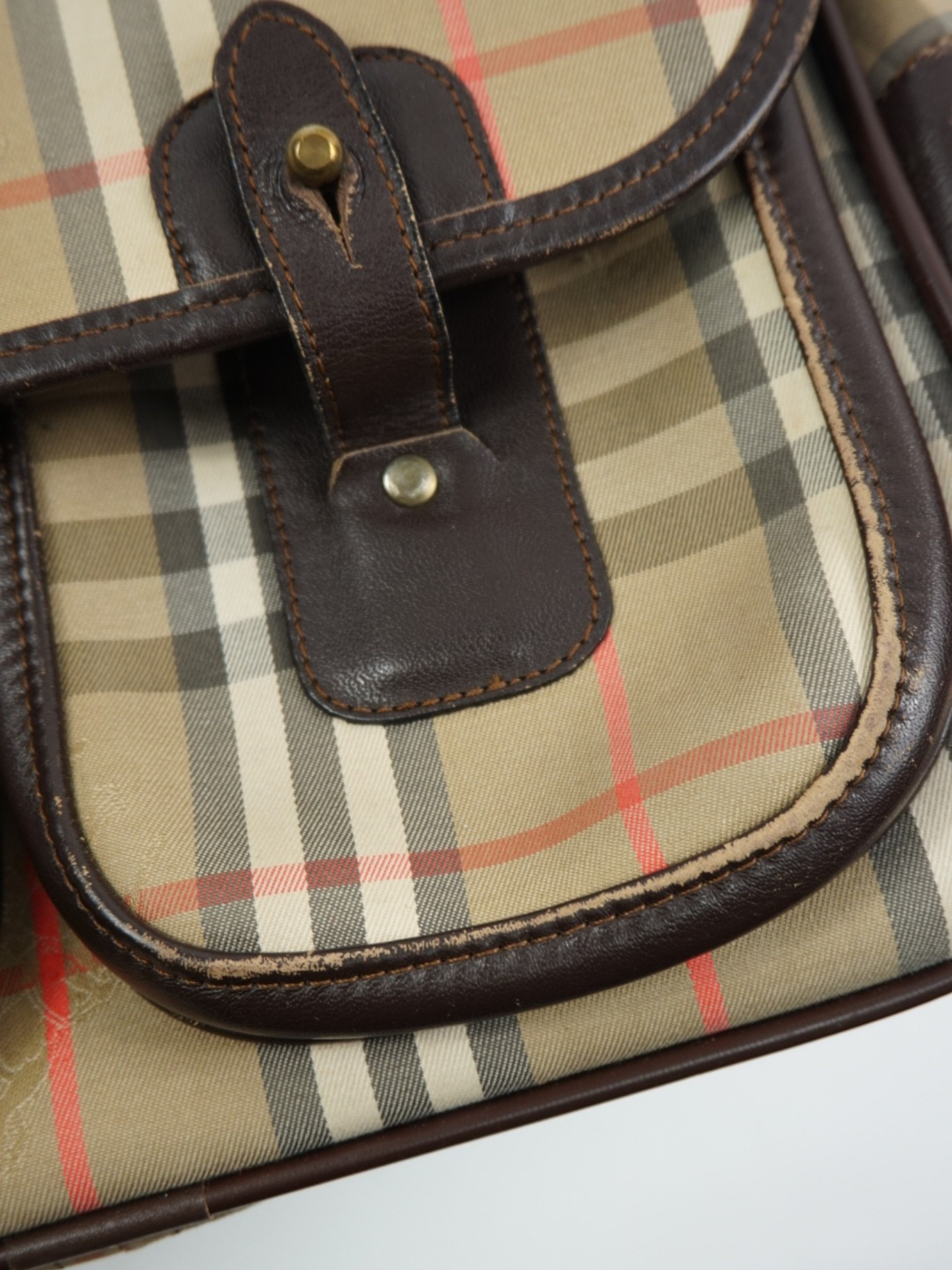 Camera Bag camel à motif Check - Burberry