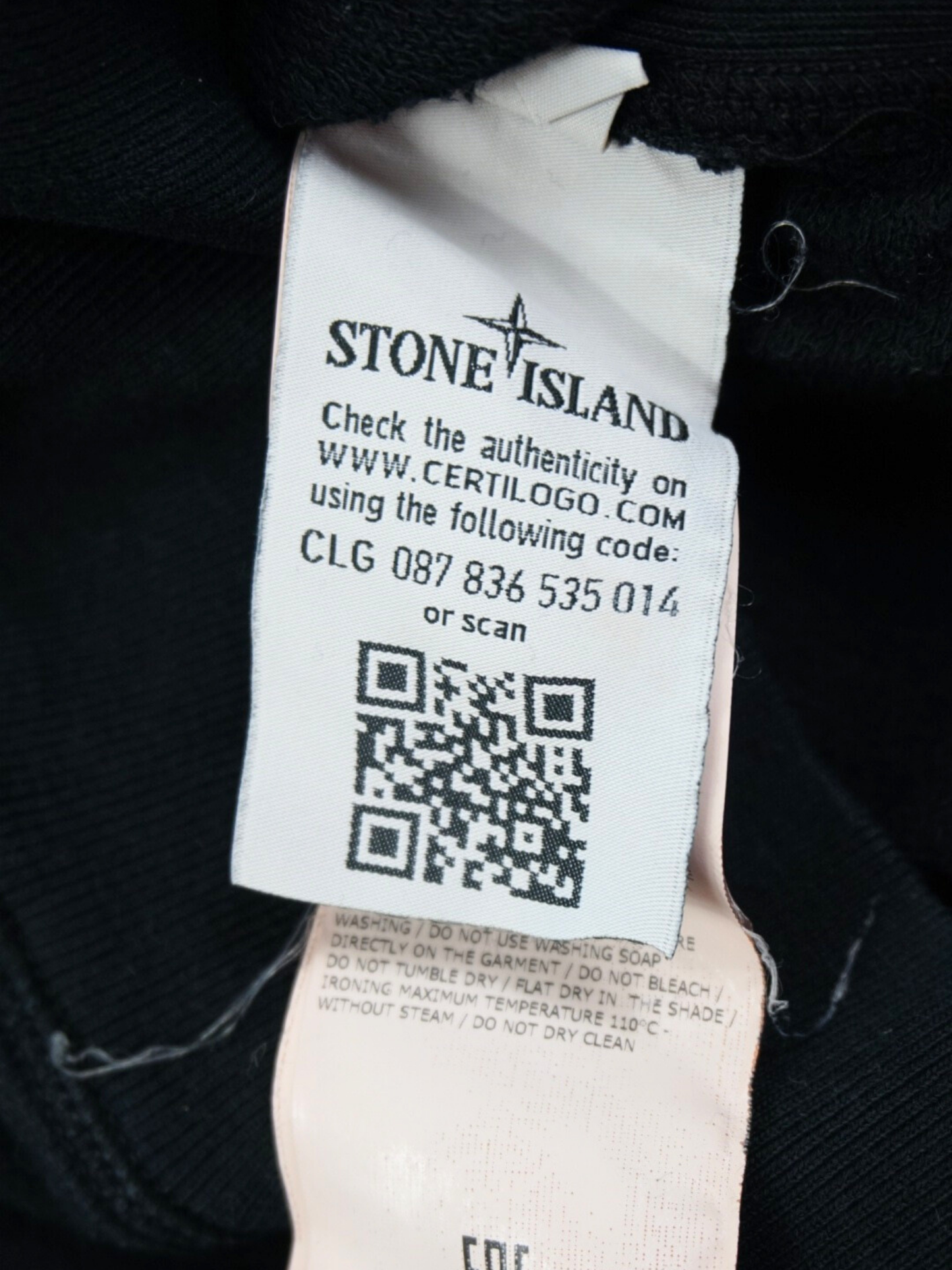 Sweat noir à patch - Stone Island