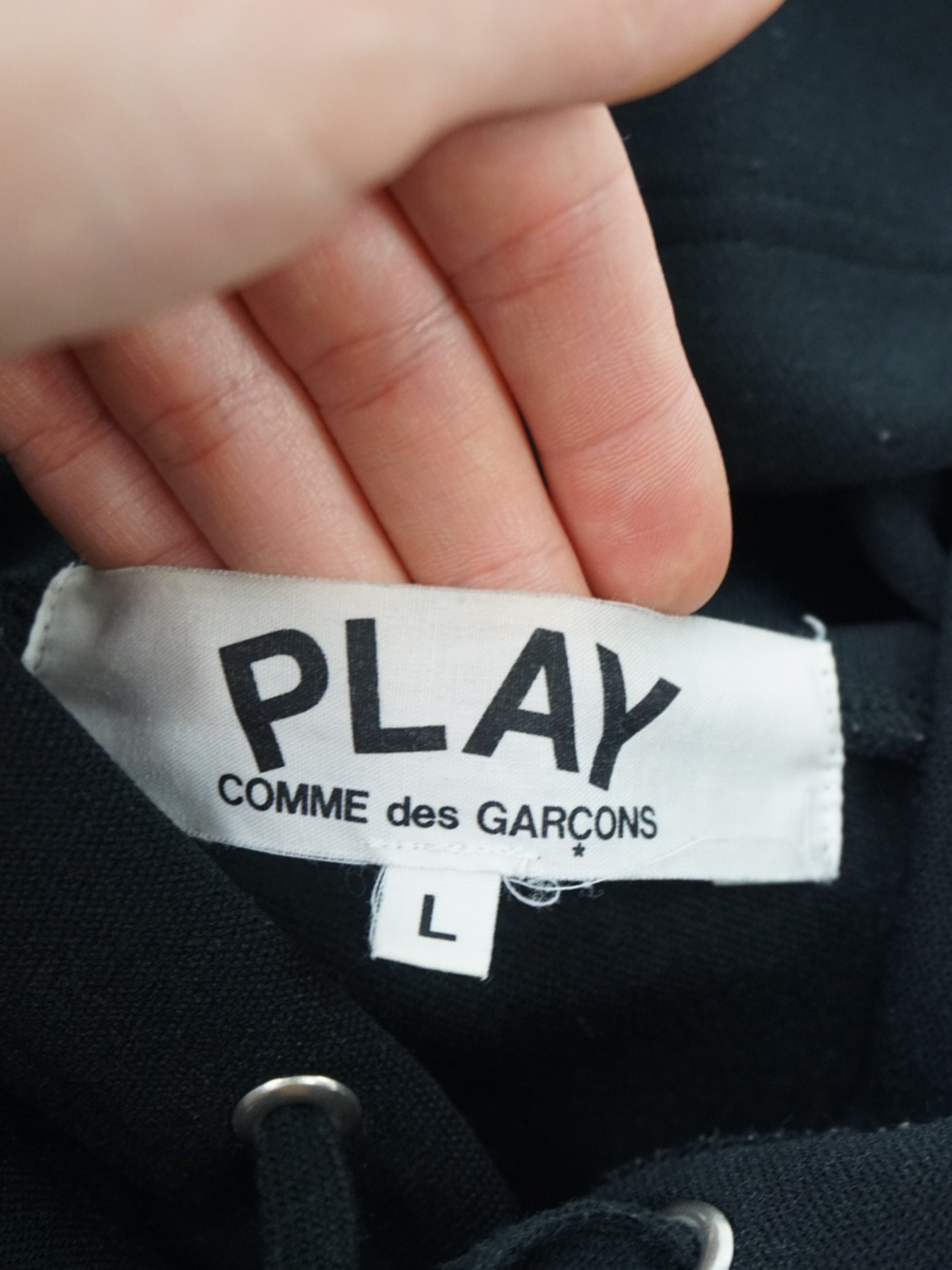 Sweat à capuche noir à logo - Comme des Garçons