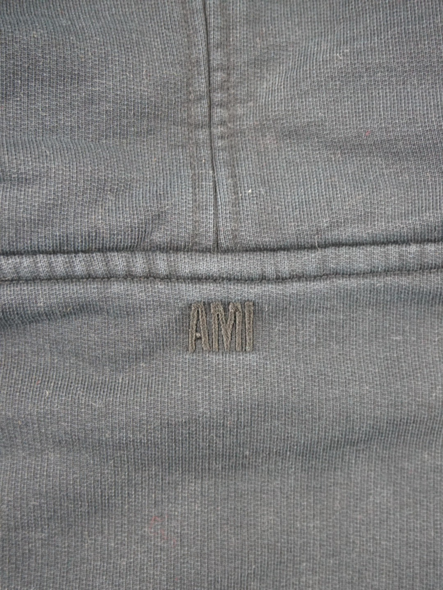 Sweat à capuche noir à logo - AMI Paris