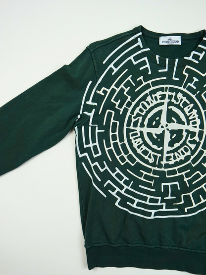 Sweat vert à motif - Stone Island