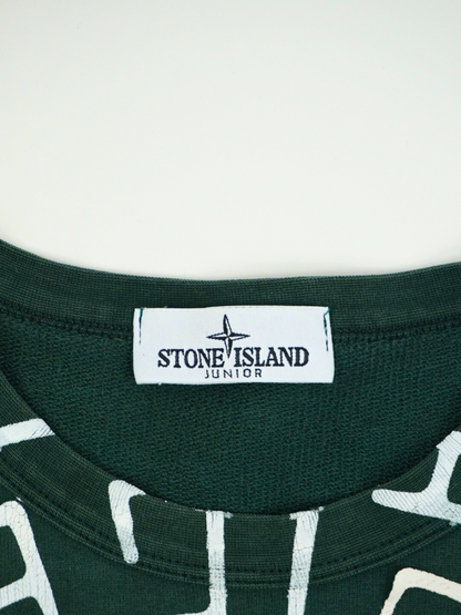 Sweat vert à motif - Stone Island