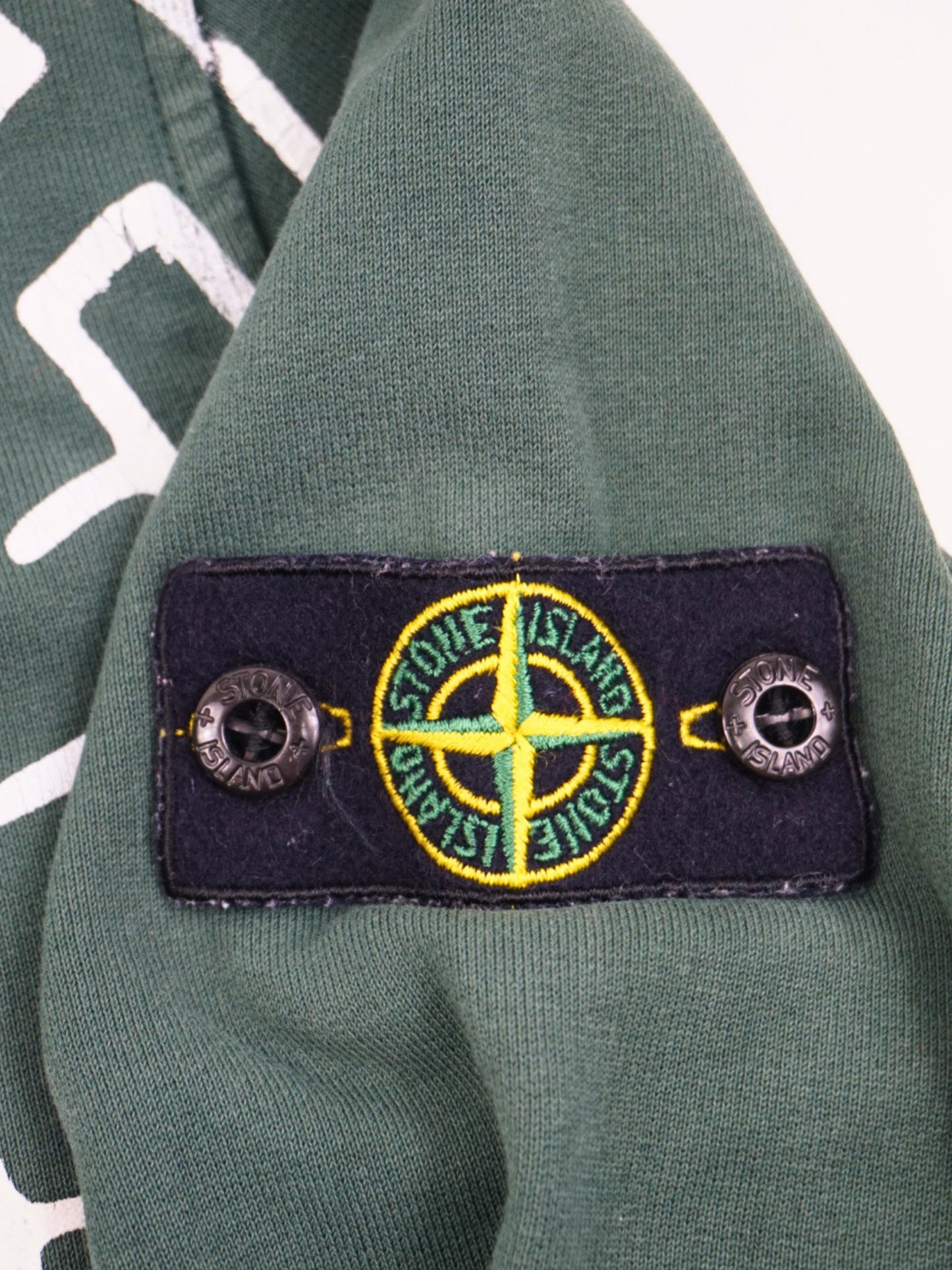 Sweat vert à motif - Stone Island