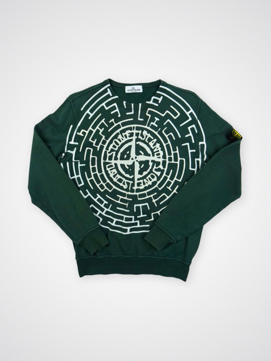 Sweat vert à motif - Stone Island