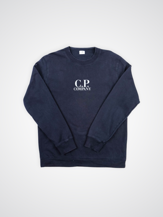 Sweat bleu marine à logo - CP Company