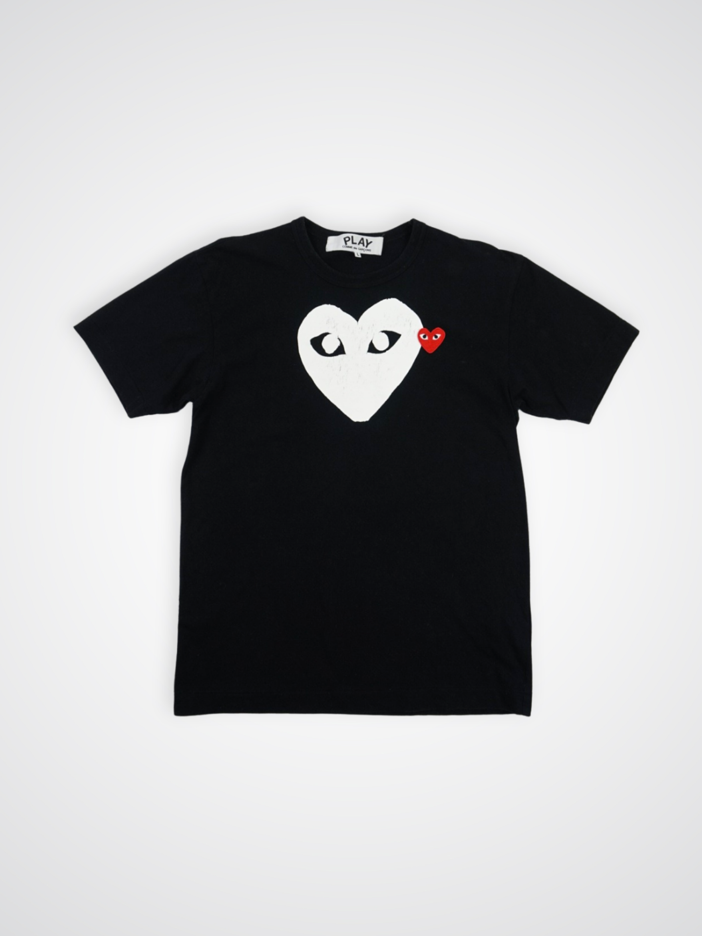 T-shirt noir à motif coeur - Comme des Garçons