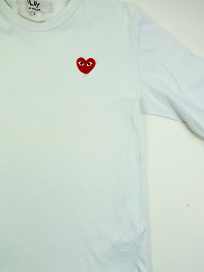 T-shirt blanc à manches longues à logo - Comme des garçons