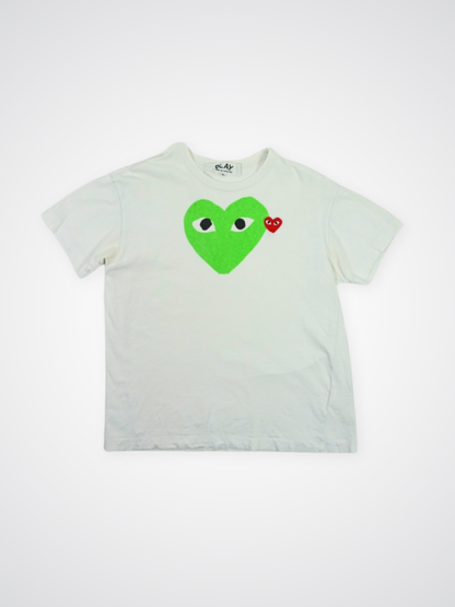 T-shirt blanc à motif coeur - Comme des Garçons