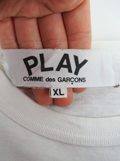 T-shirt blanc à motif coeur - Comme des Garçons