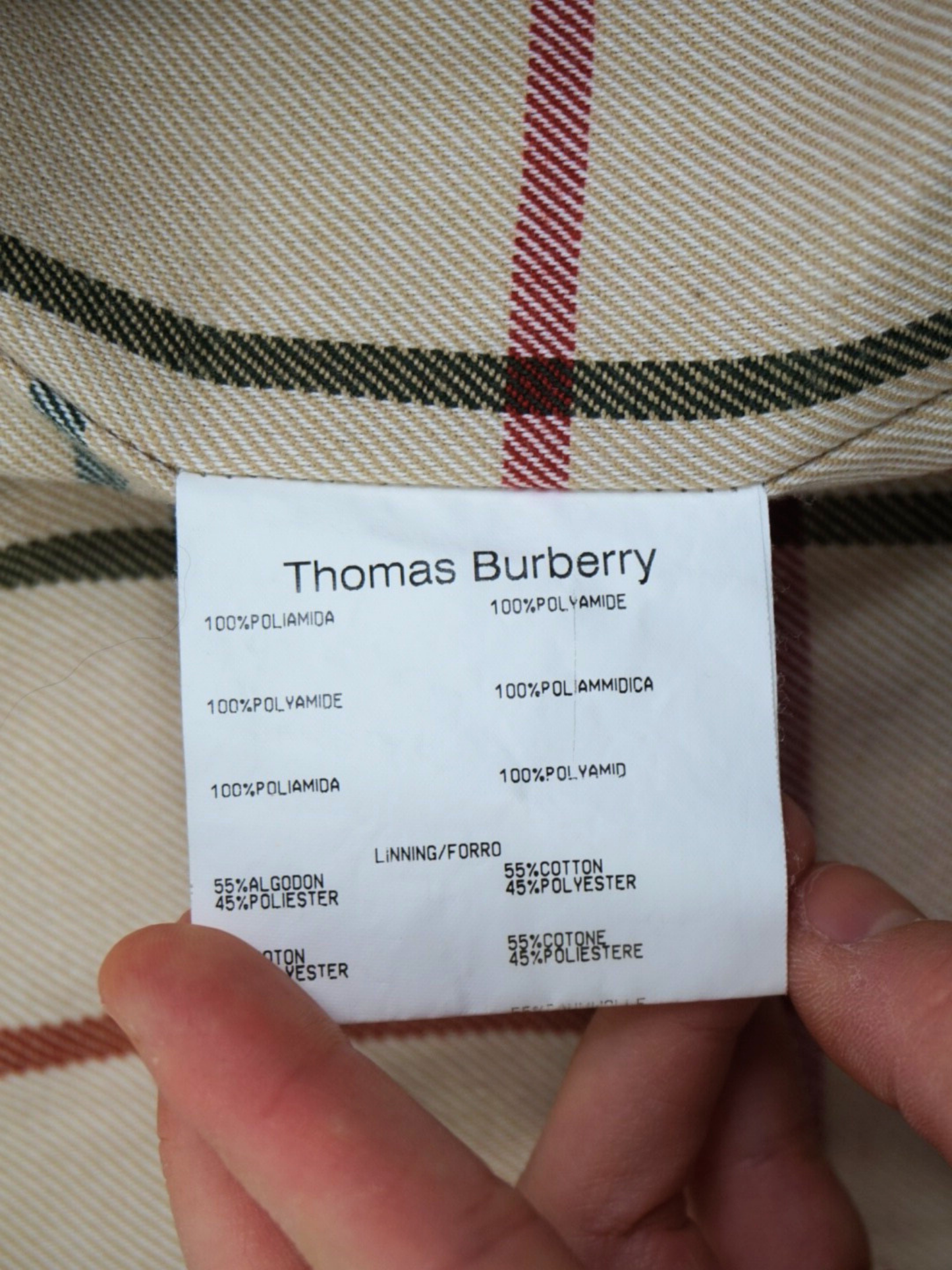 Veste beige à tissu matelassé à logo  - Thomas Burberry