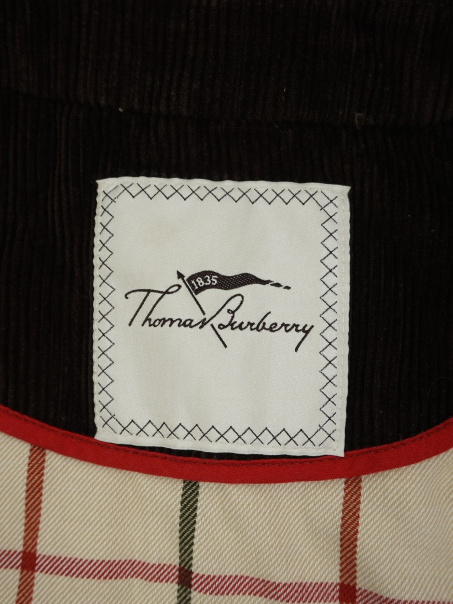 Veste beige à tissu matelassé à logo  - Thomas Burberry