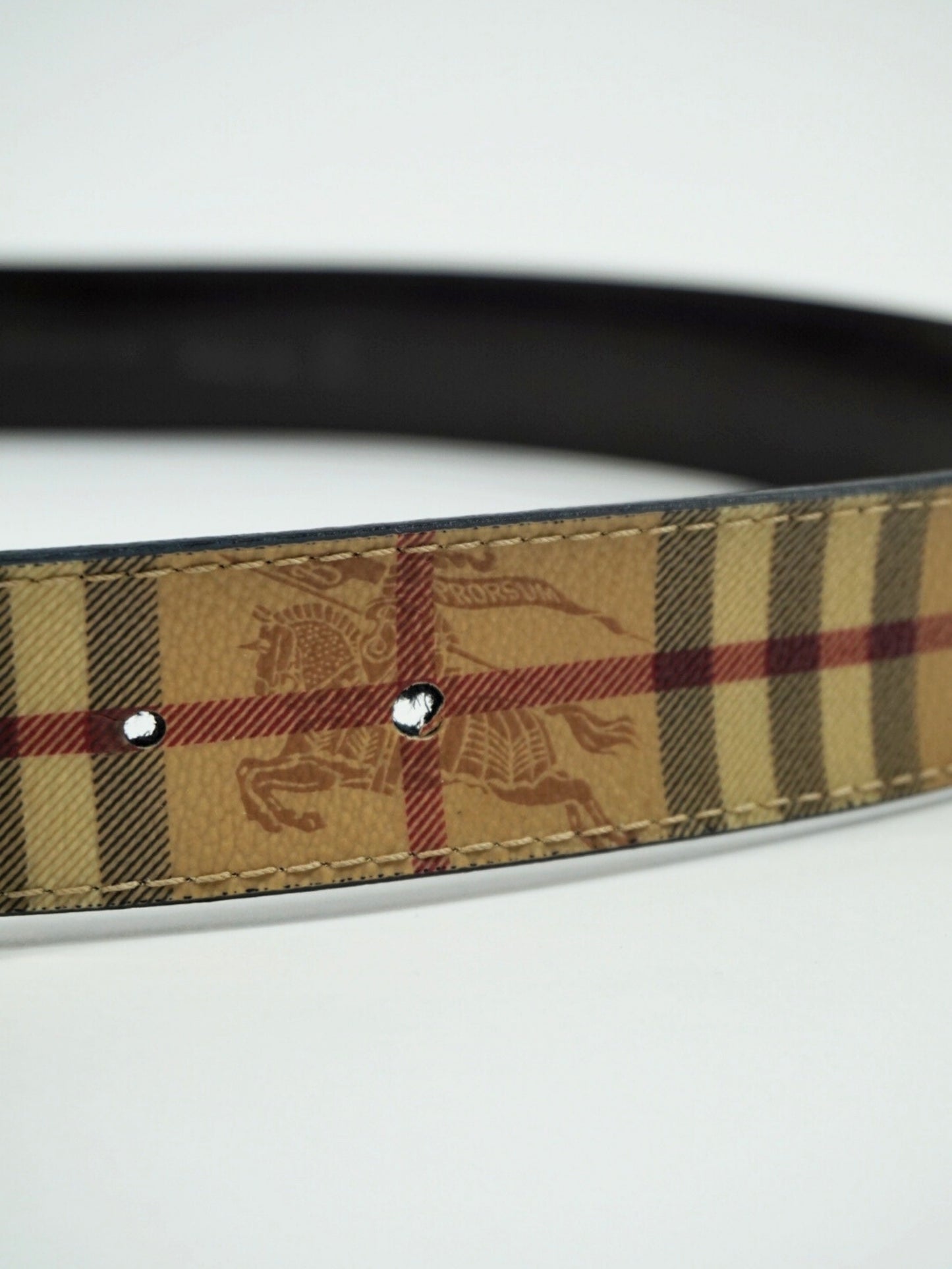 Ceinture à motif Check beige - Burberry