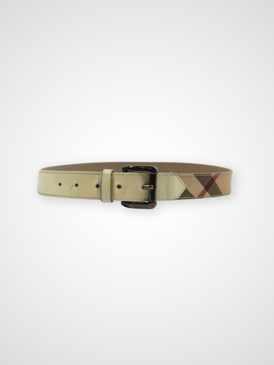 Ceinture vinyle et motif Check - Burberry