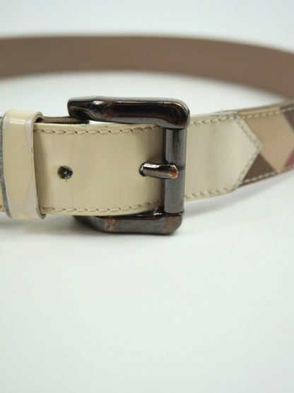 Ceinture vinyle et motif Check - Burberry