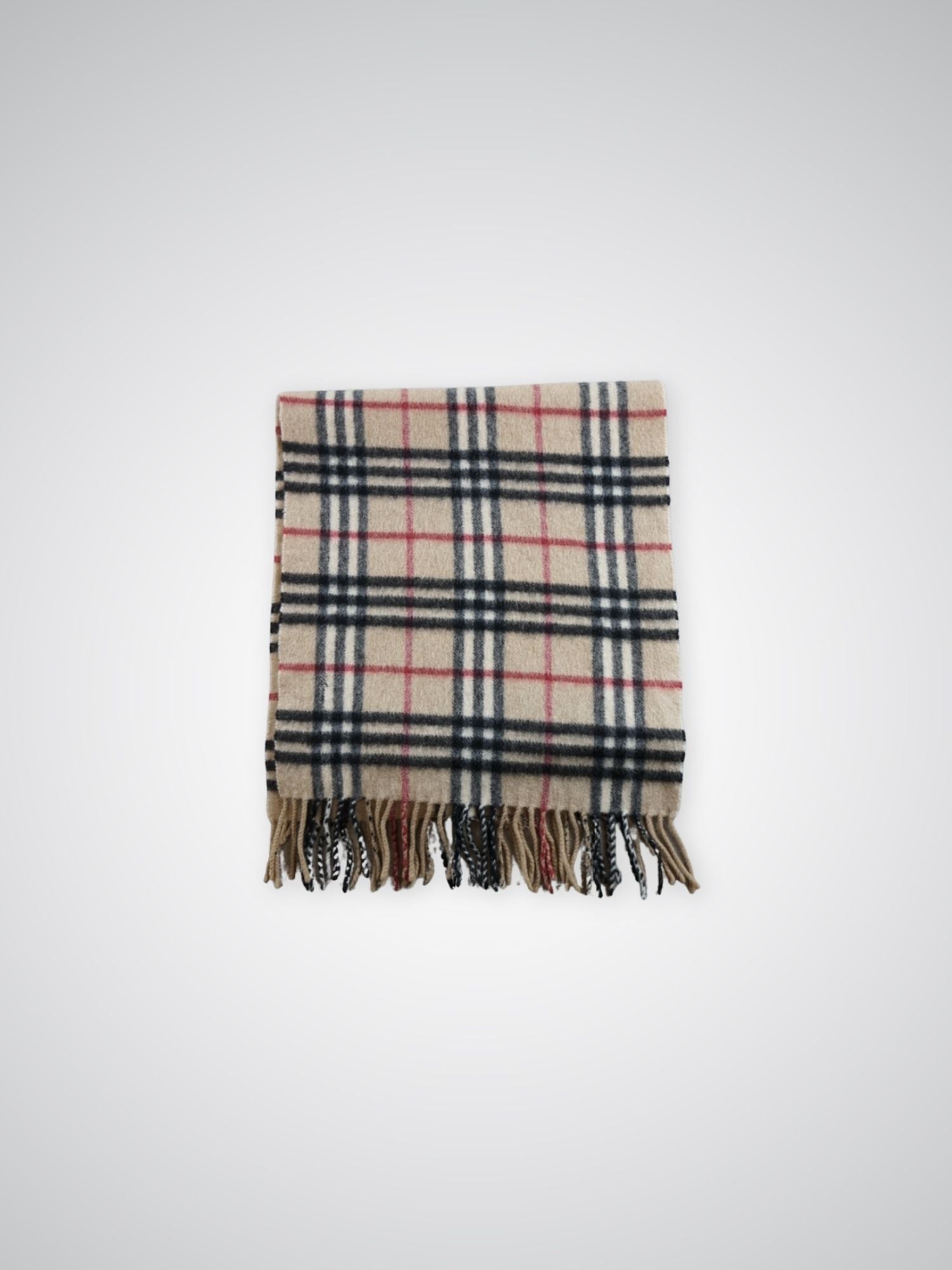 Écharpe Burberry motif Check beige