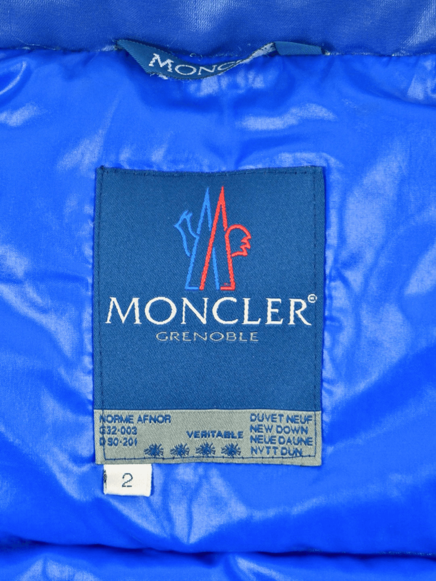 Doudoune Moncler Grenoble brillante bleue (M)