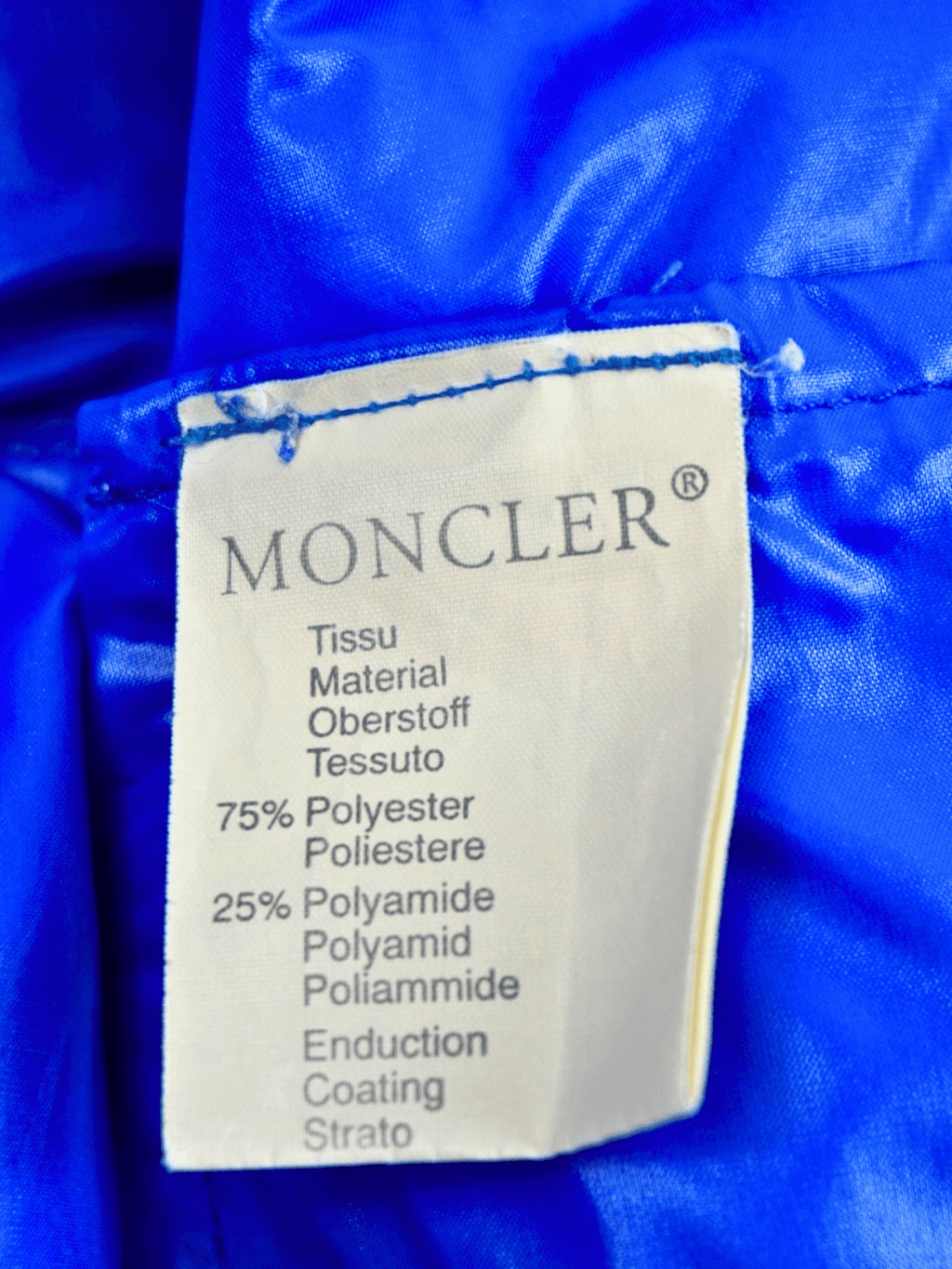 Doudoune Moncler Grenoble brillante bleue (M)
