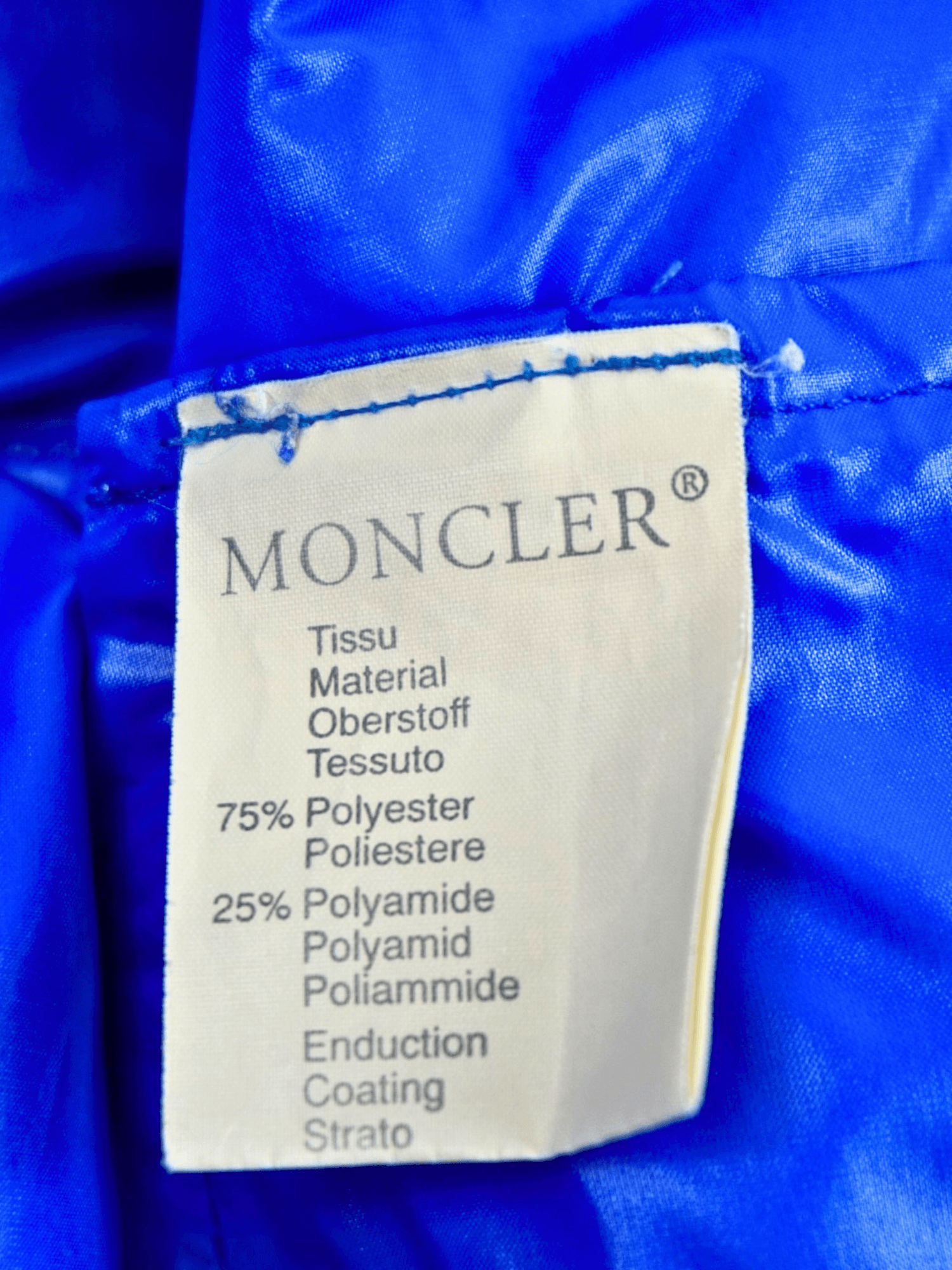 Doudoune Moncler Grenoble brillante bleue (M)
