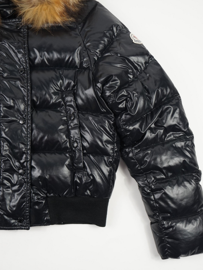 Doudoune courte style bombers noire à capuche - Moncler