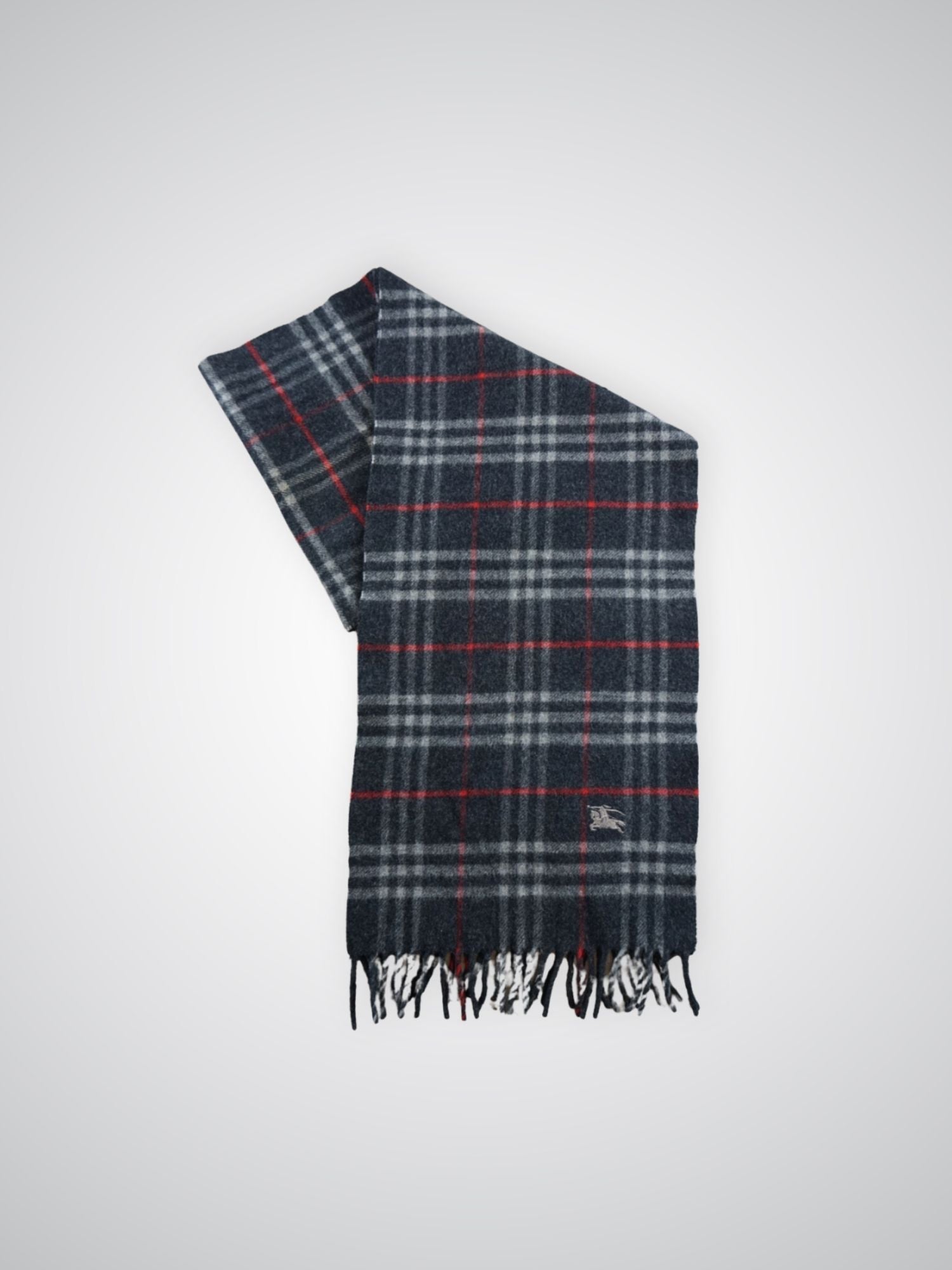 Écharpe Burberry motif Check grise