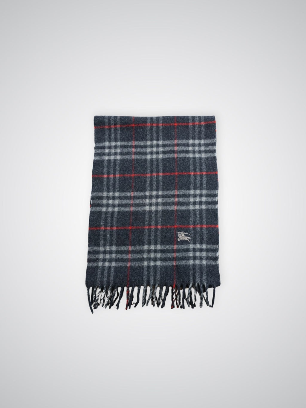 Écharpe Burberry motif Check grise