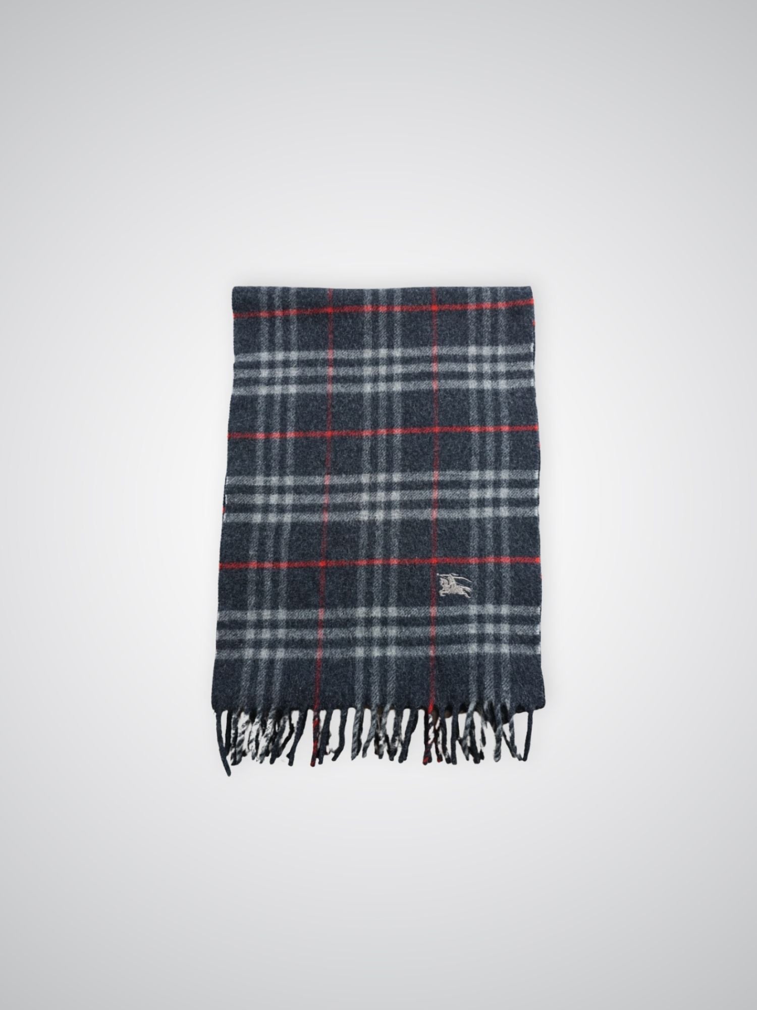 Écharpe Burberry motif Check grise
