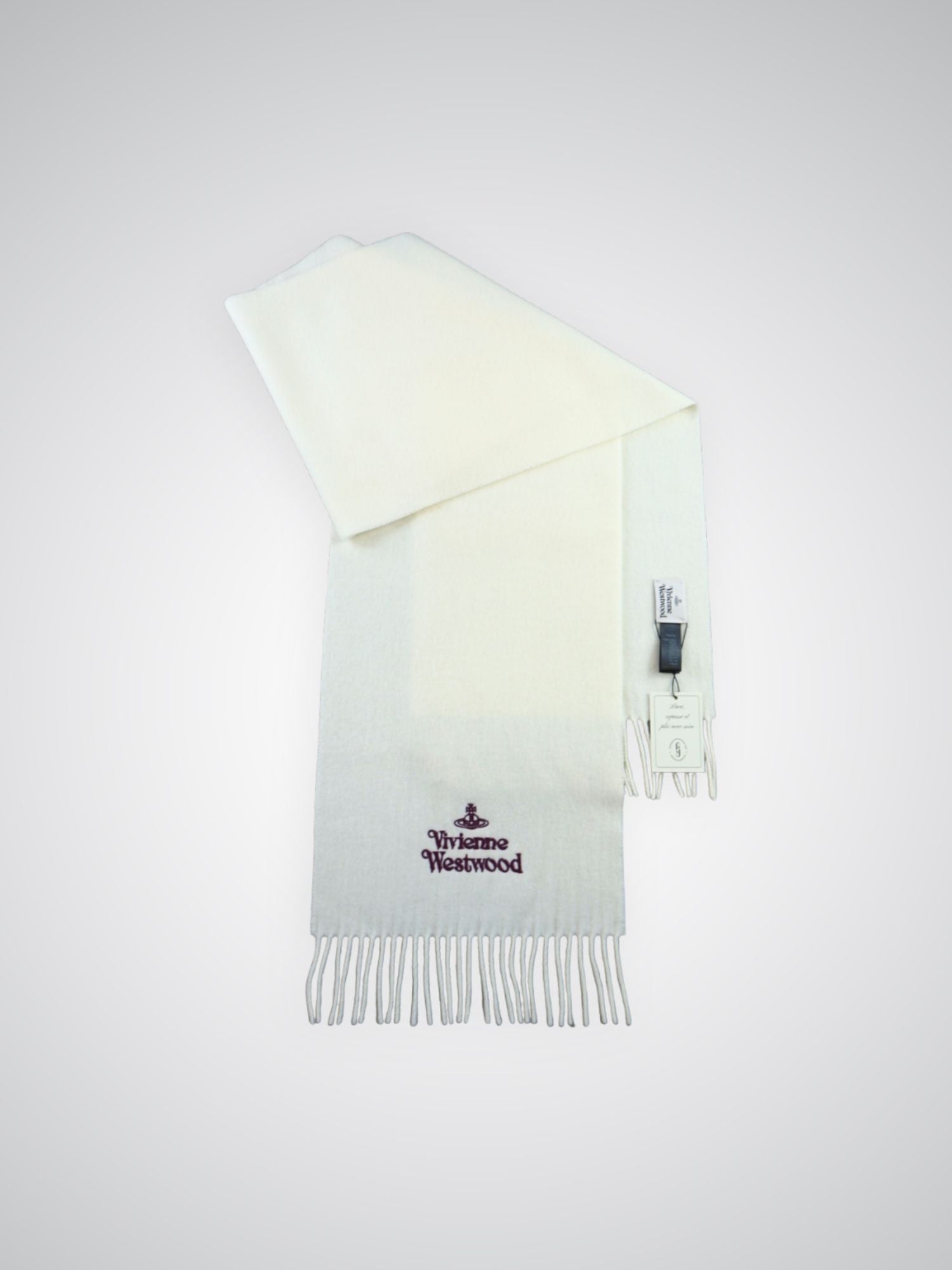 Écharpe crème Vivienne Westwood