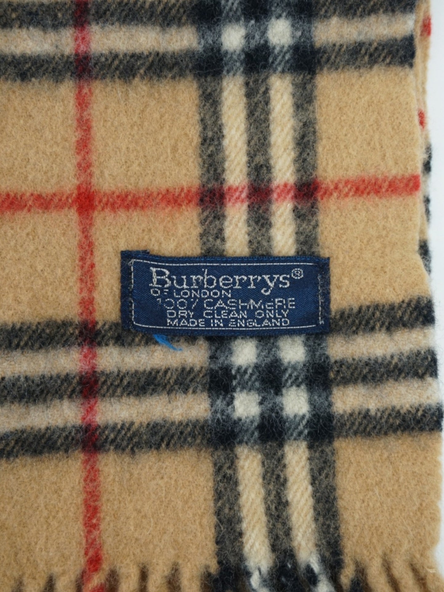 Écharpe en cachemire à carreaux camel - Burberry