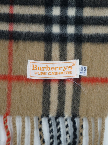 Écharpe en cachemire à carreaux camel - Burberry