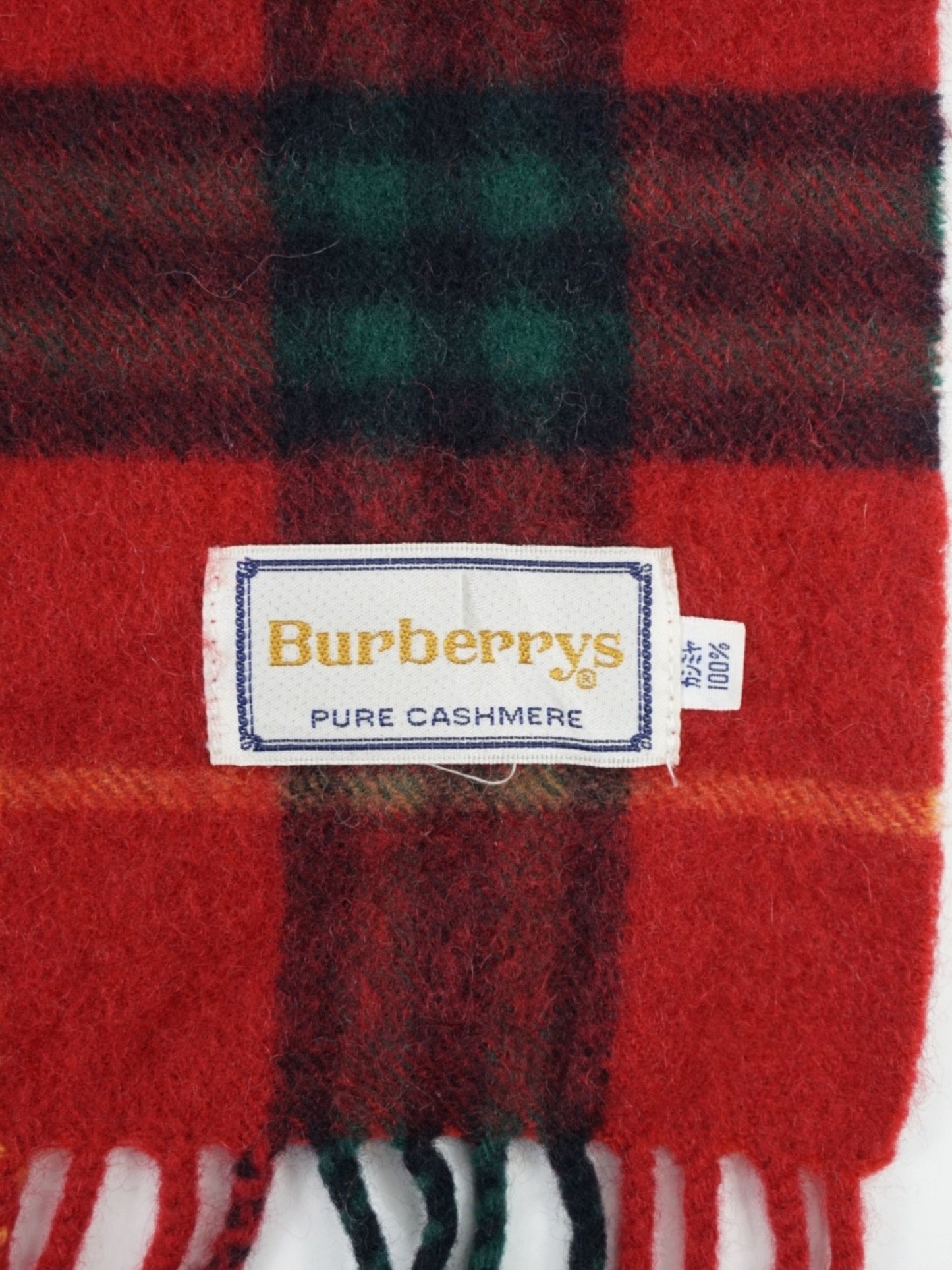 Écharpe en cachemire à carreaux rouge - Burberry