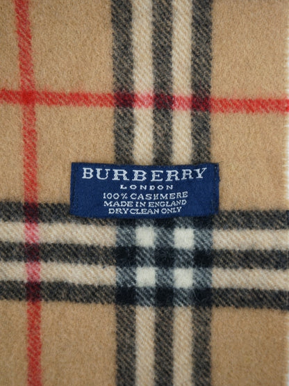 Écharpe en cachemire à carreaux camel - Burberry