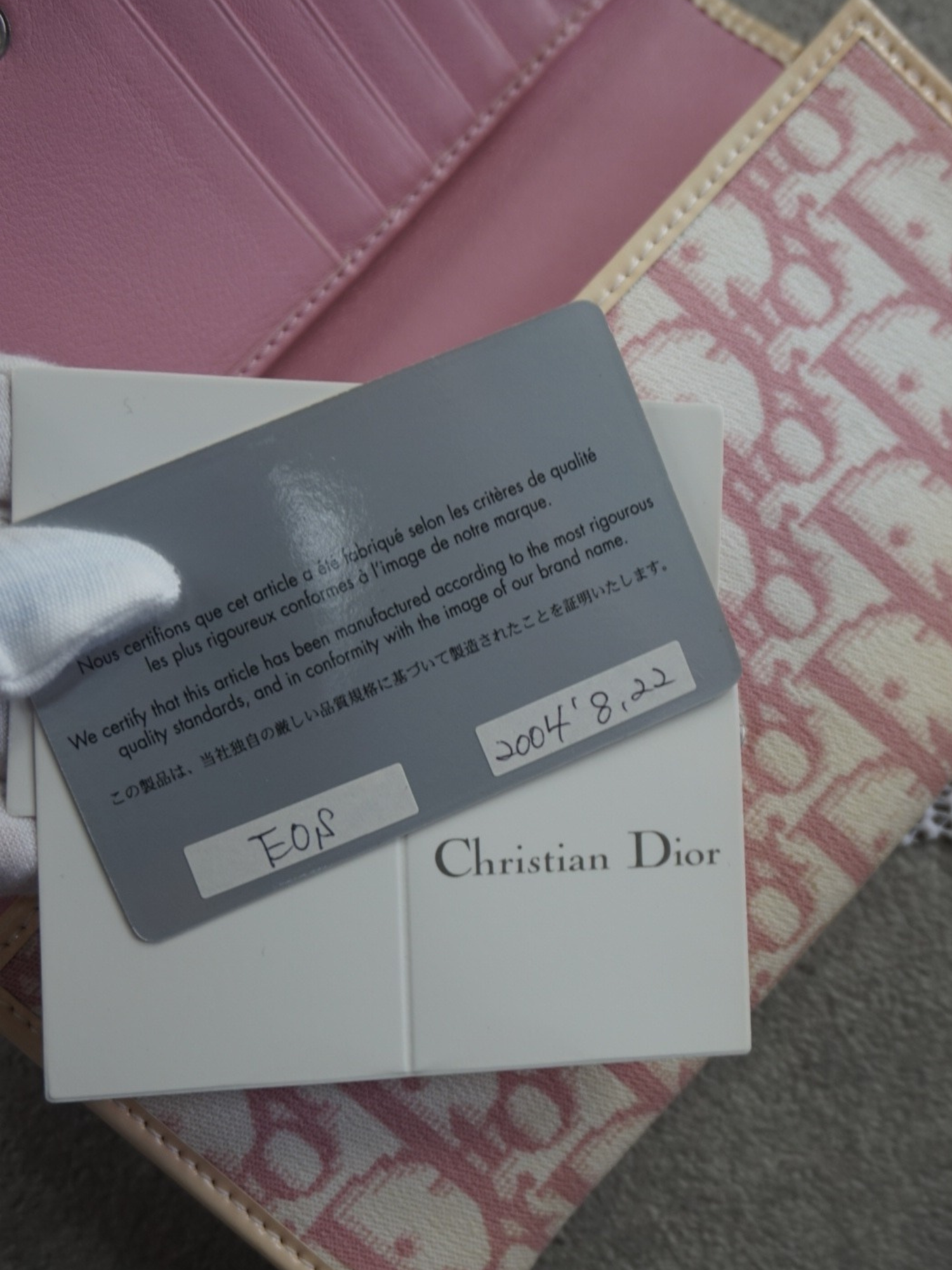 Portefeuille Dior Trotter