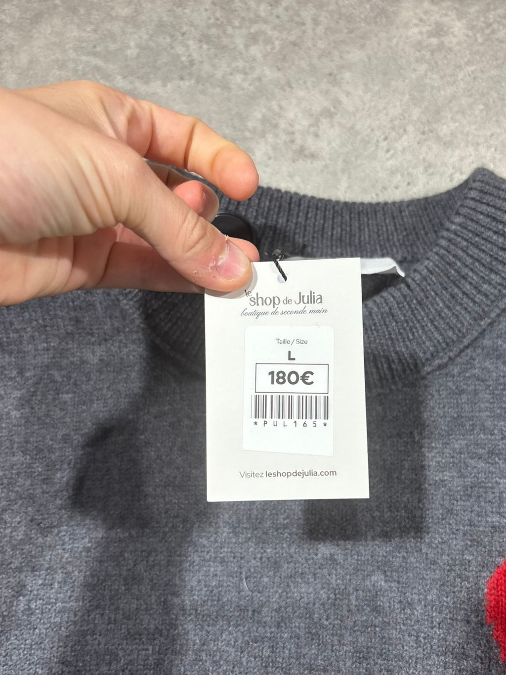 Pull gris AMI Paris (L)