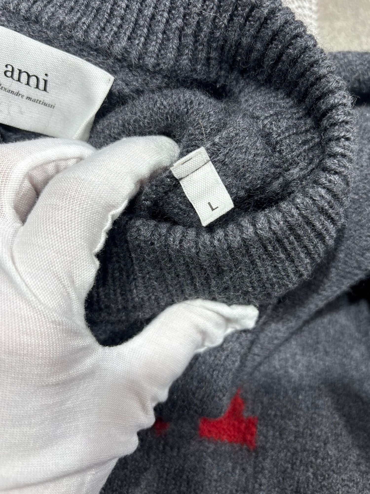 Pull gris AMI Paris (L)