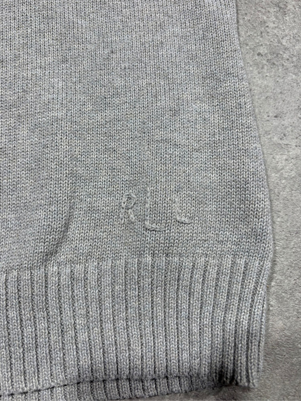 Pull Flag Ralph Lauren gris (M femme)