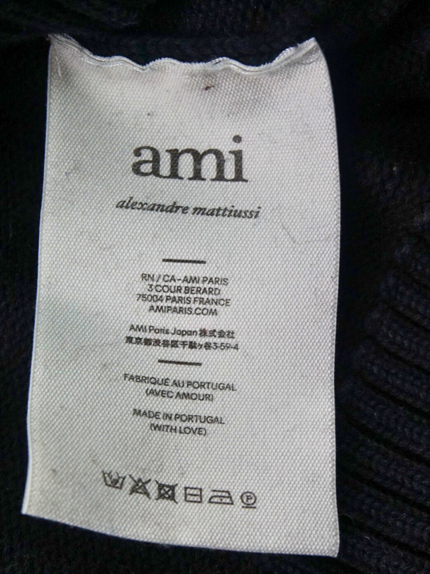 Pull Ami Paris noir (S)