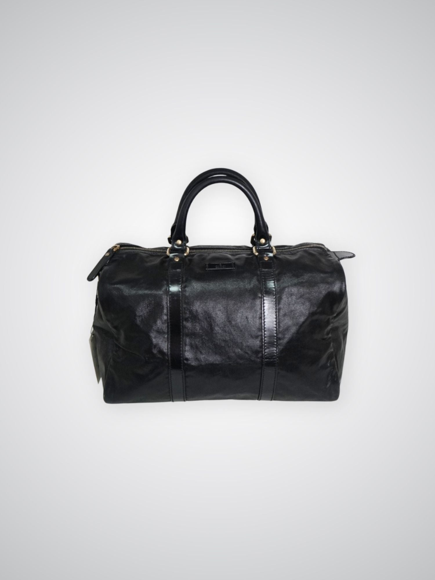 Sac Boston Gucci noir brillant