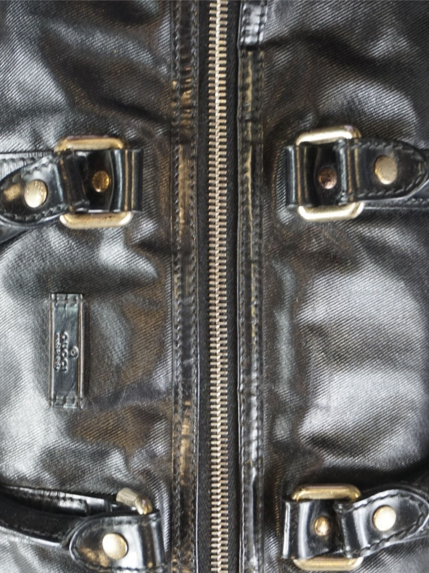 Sac Boston Gucci noir brillant