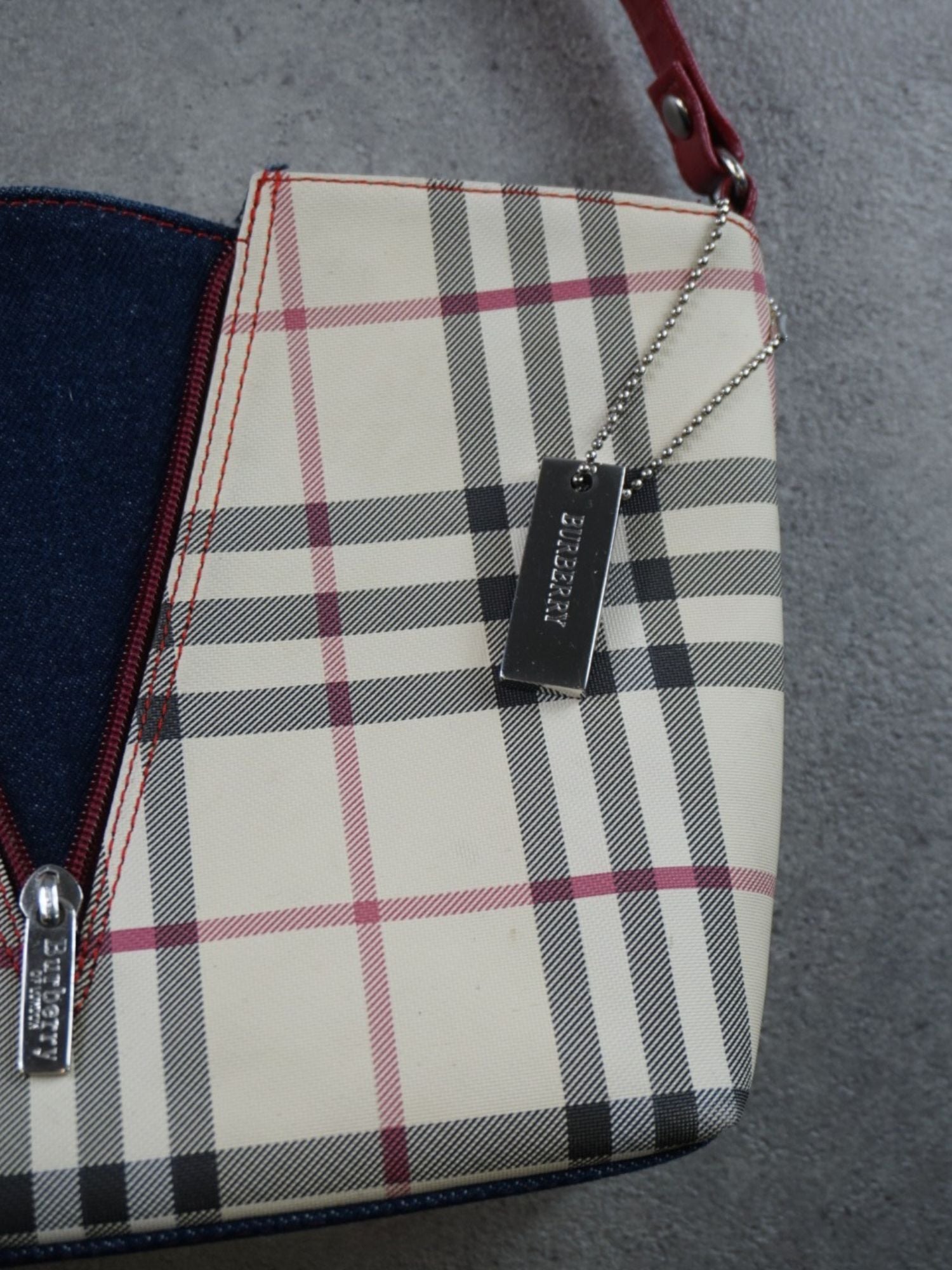 Sacoche Burberry bi-matières