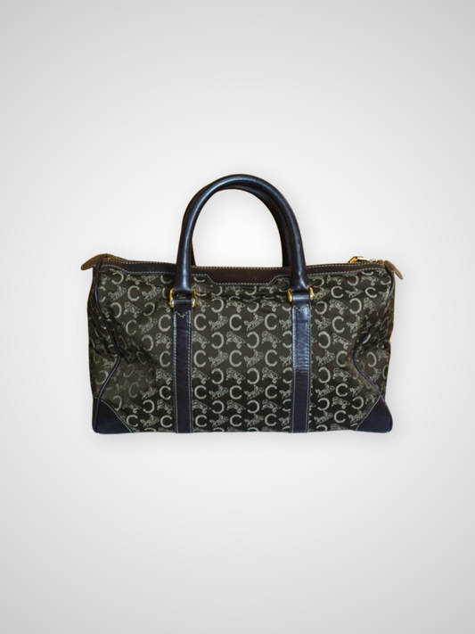 Sac à main Céline Macadam toile Boston marron