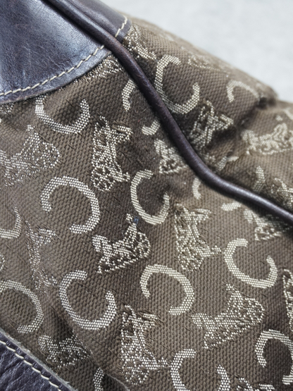 Sac à main Céline Macadam toile Boston marron